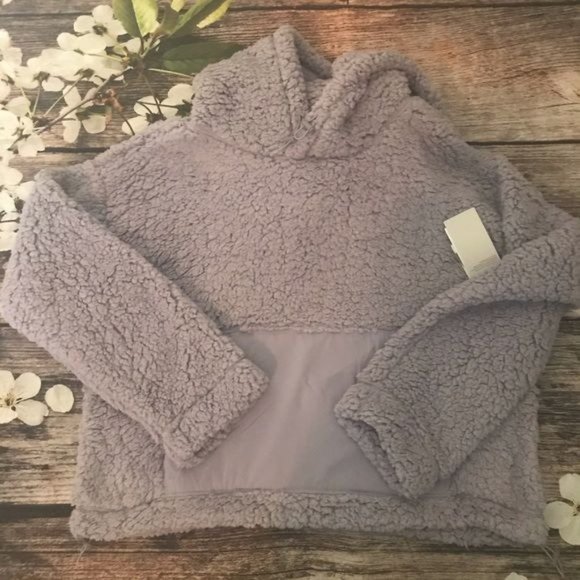 NWT Zella Cassie Faux Shearling Hoodie Size Large - Picture 8 of 14